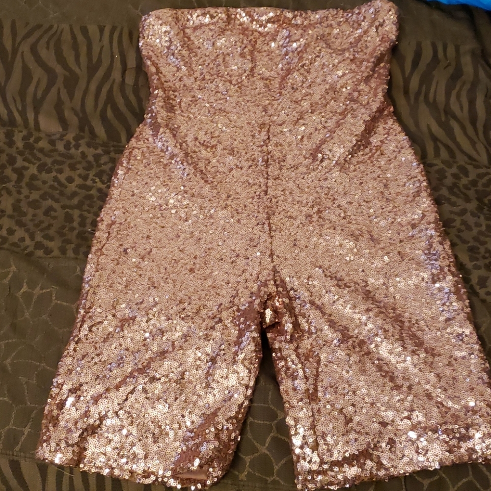 Rose gold romper